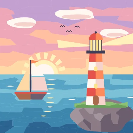 Lighthouse at sunset